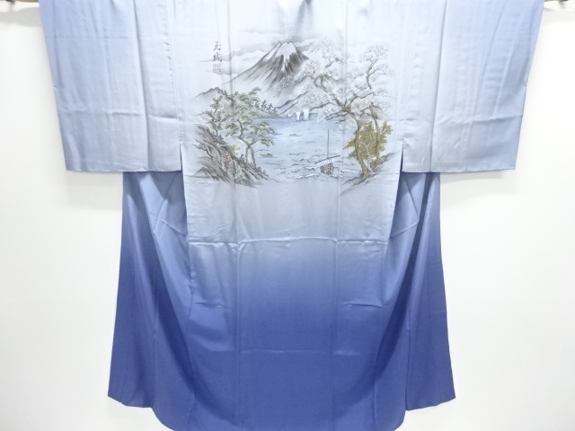 JAPANESE KIMONO / ANTIQUE MENS HITOE JUBAN / SILK / PINE & SHIP
